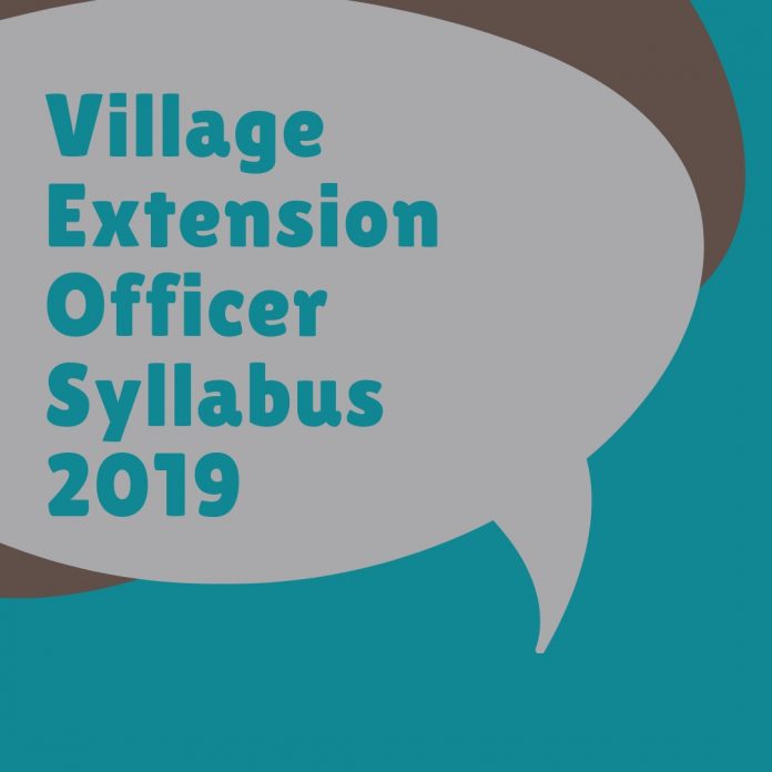 Village Extension Officer Syllabus 2019
